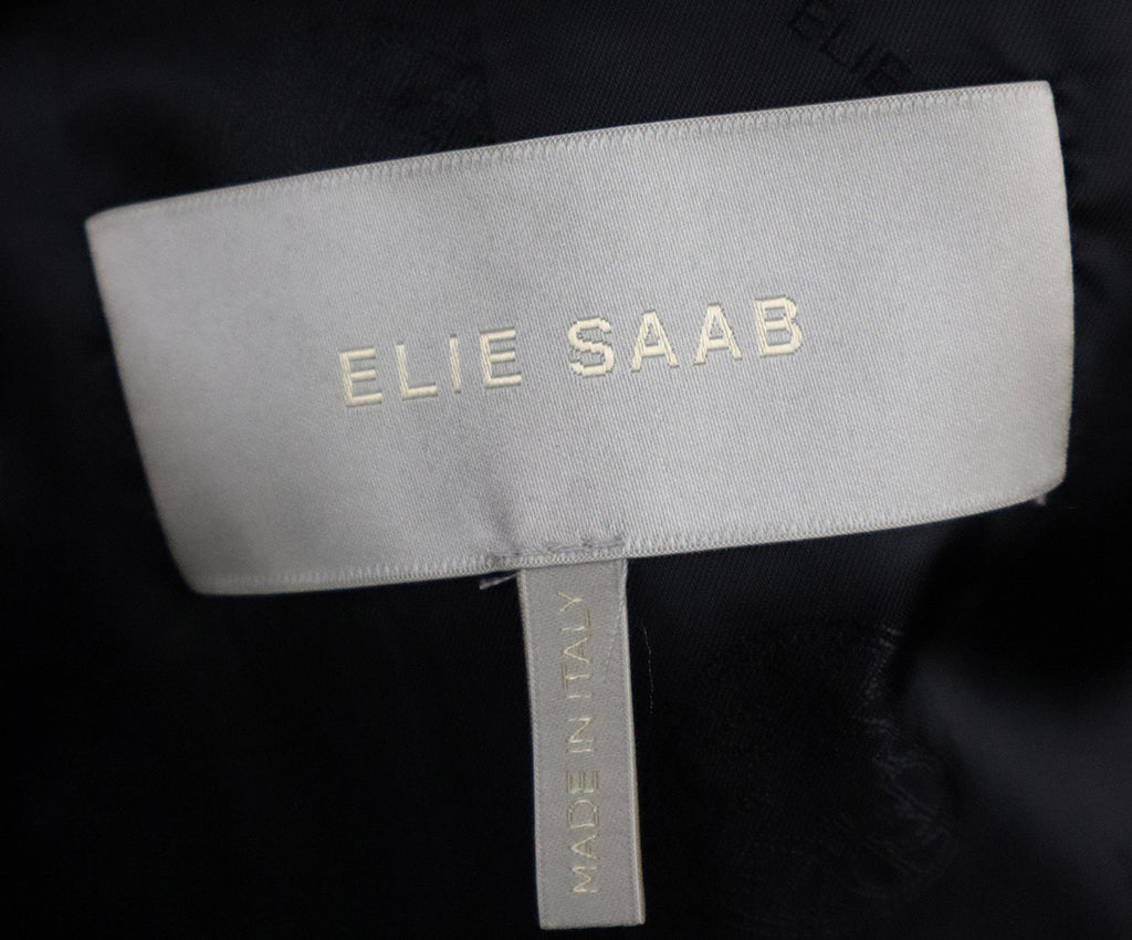 Elie Saab Black Cotton & Satin Blazer 3