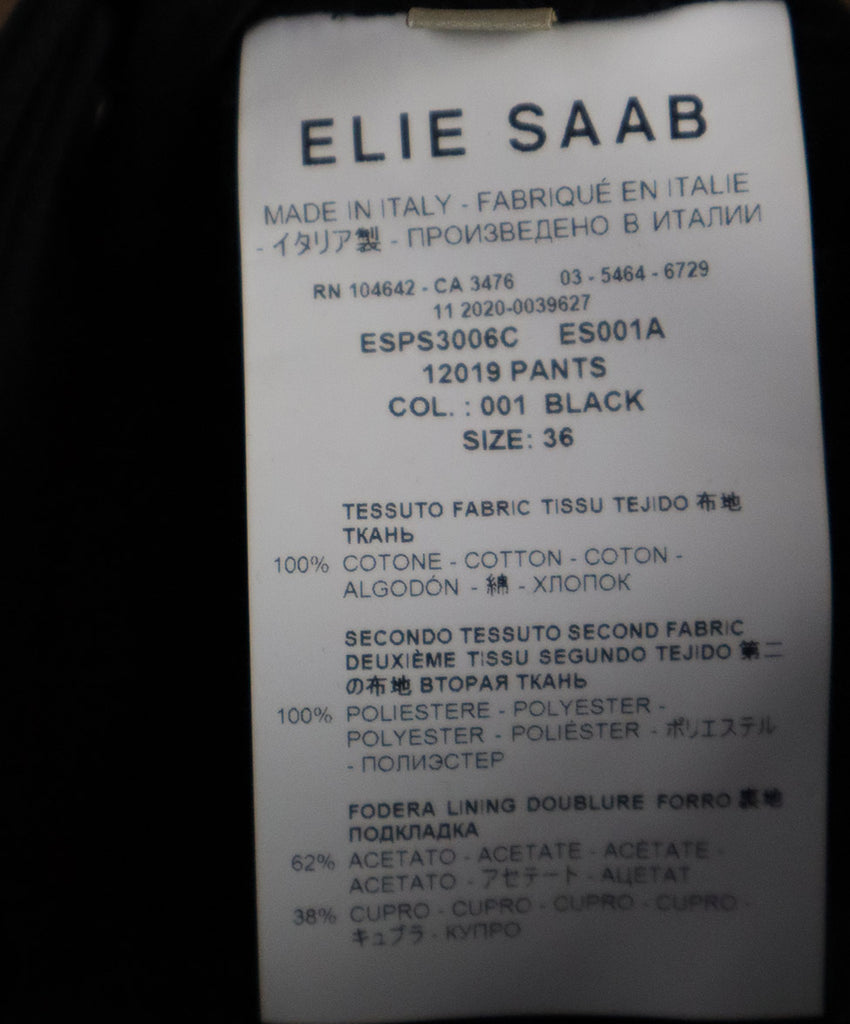 Elie Saab Black Cotton Pants 3