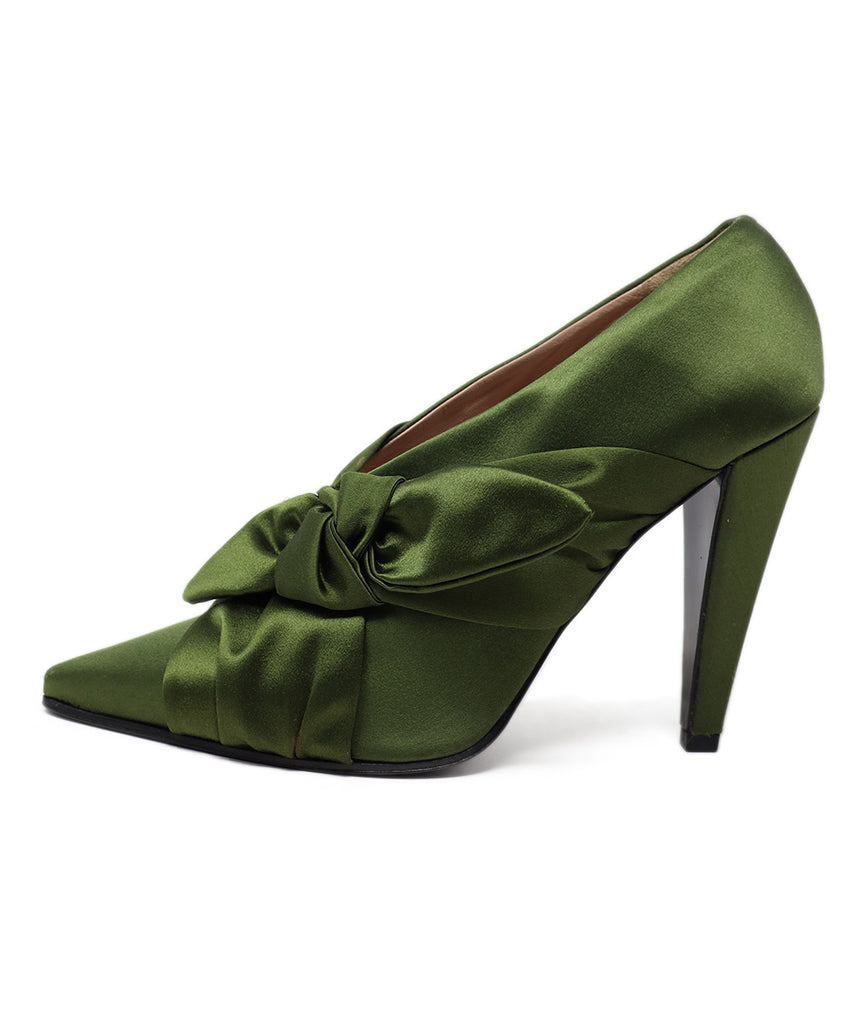 Emilio Pucci Olive Satin Heels 1