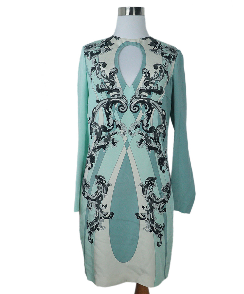 Emilio Pucci Blue & White Print Silk Dress 