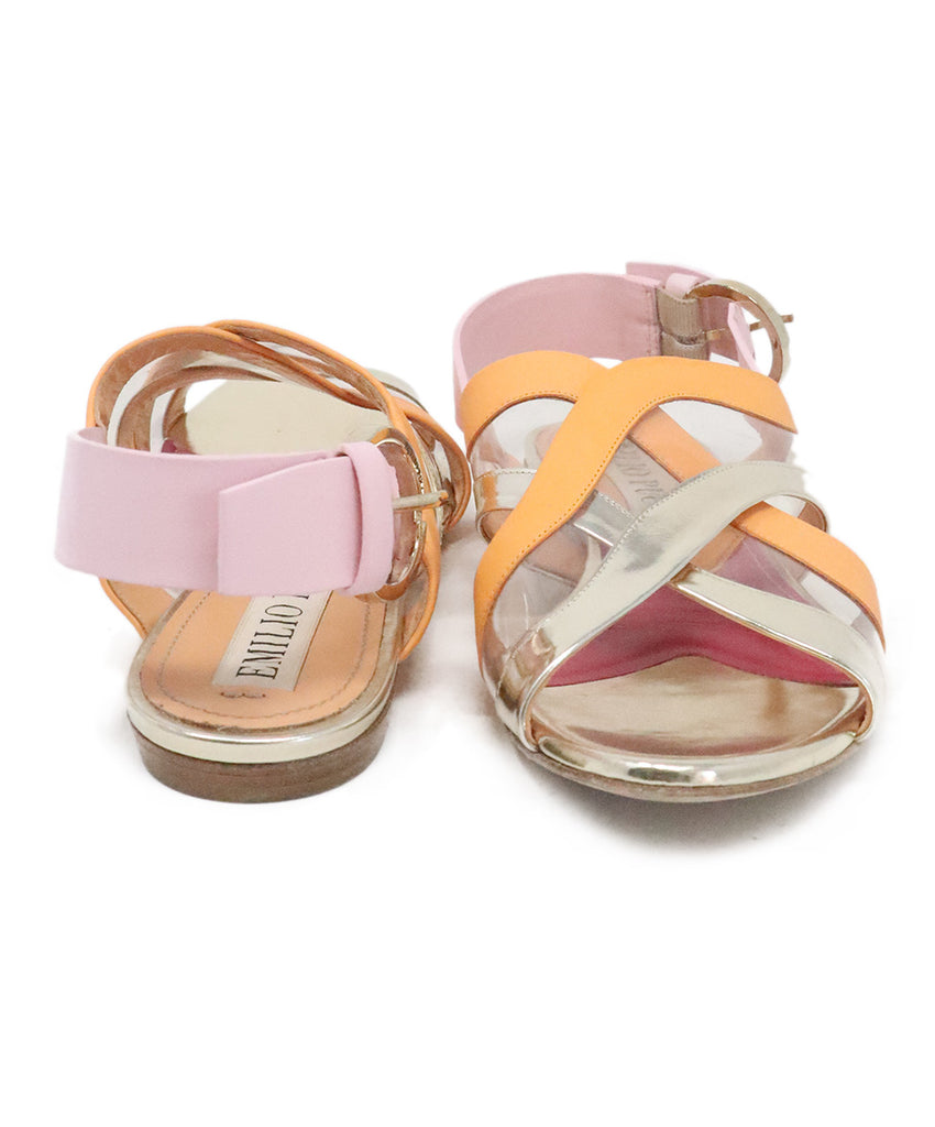 Emilio Pucci Orange & Pink Sandals 2