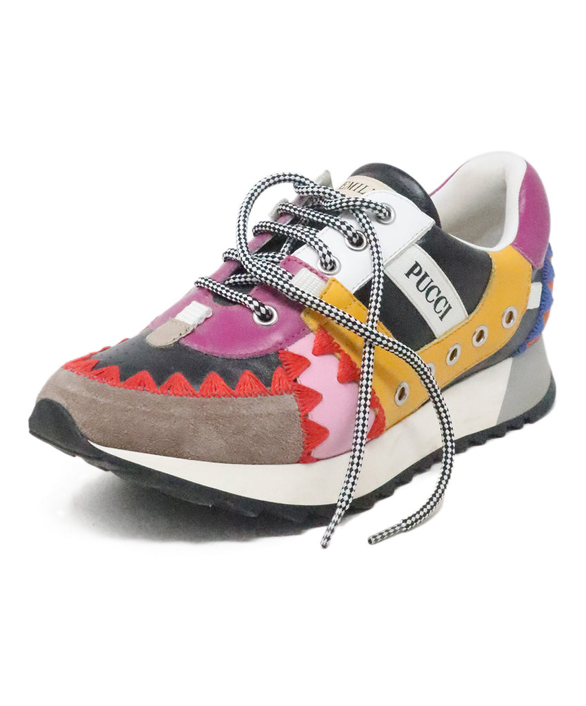 Emilio Pucci Multicolor Leather Sneakers 