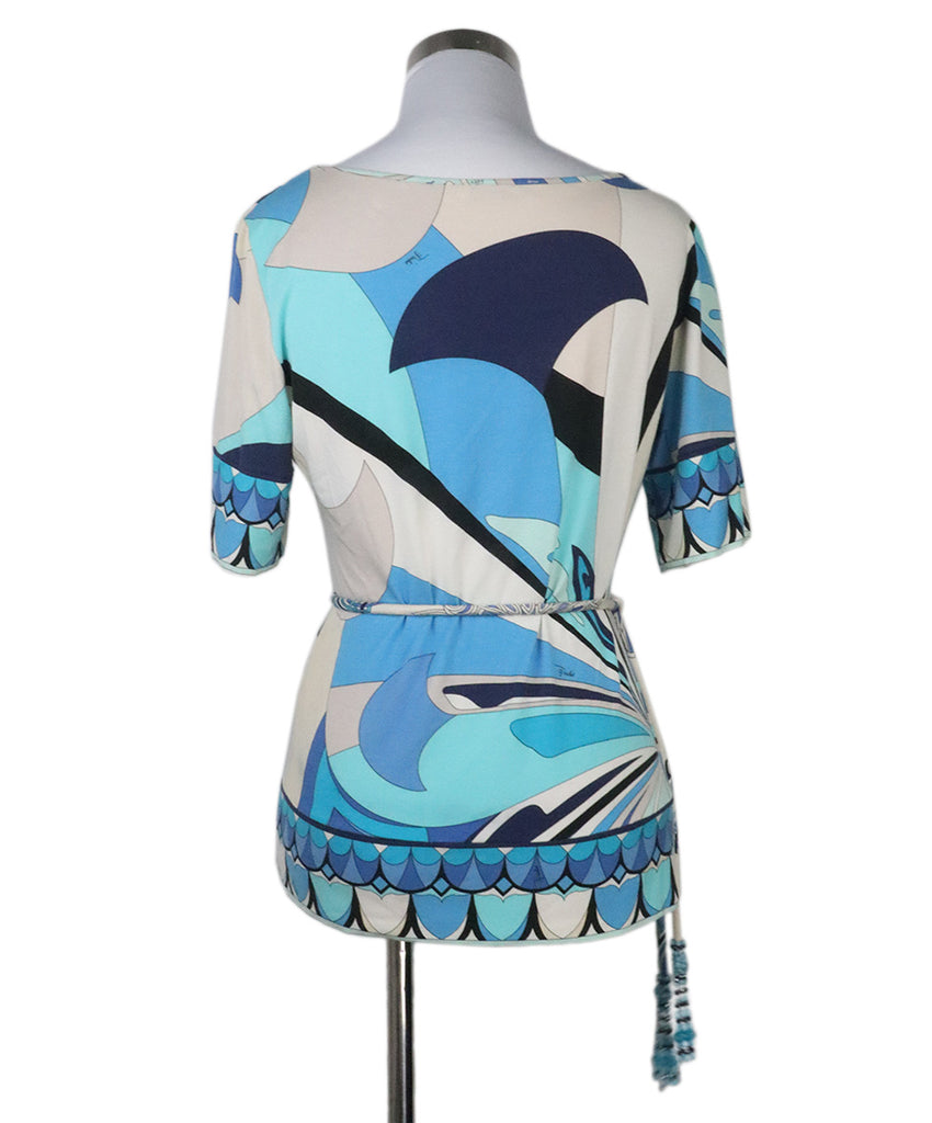 Emilio Pucci Blue & White Print Top 2