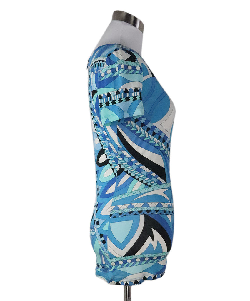 Emilio Pucci Blue & White Print Top 1