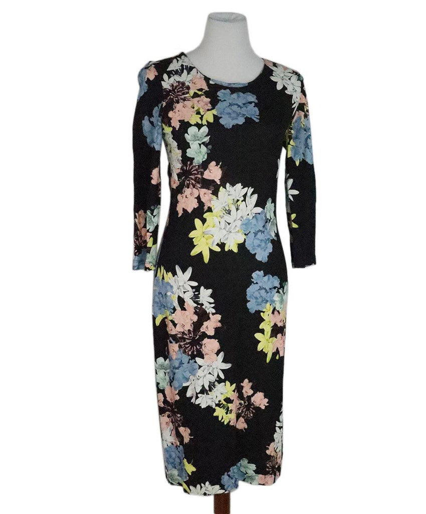 Erdem Black Floral Print Dress sz 6 - Michael's Consignment NYC