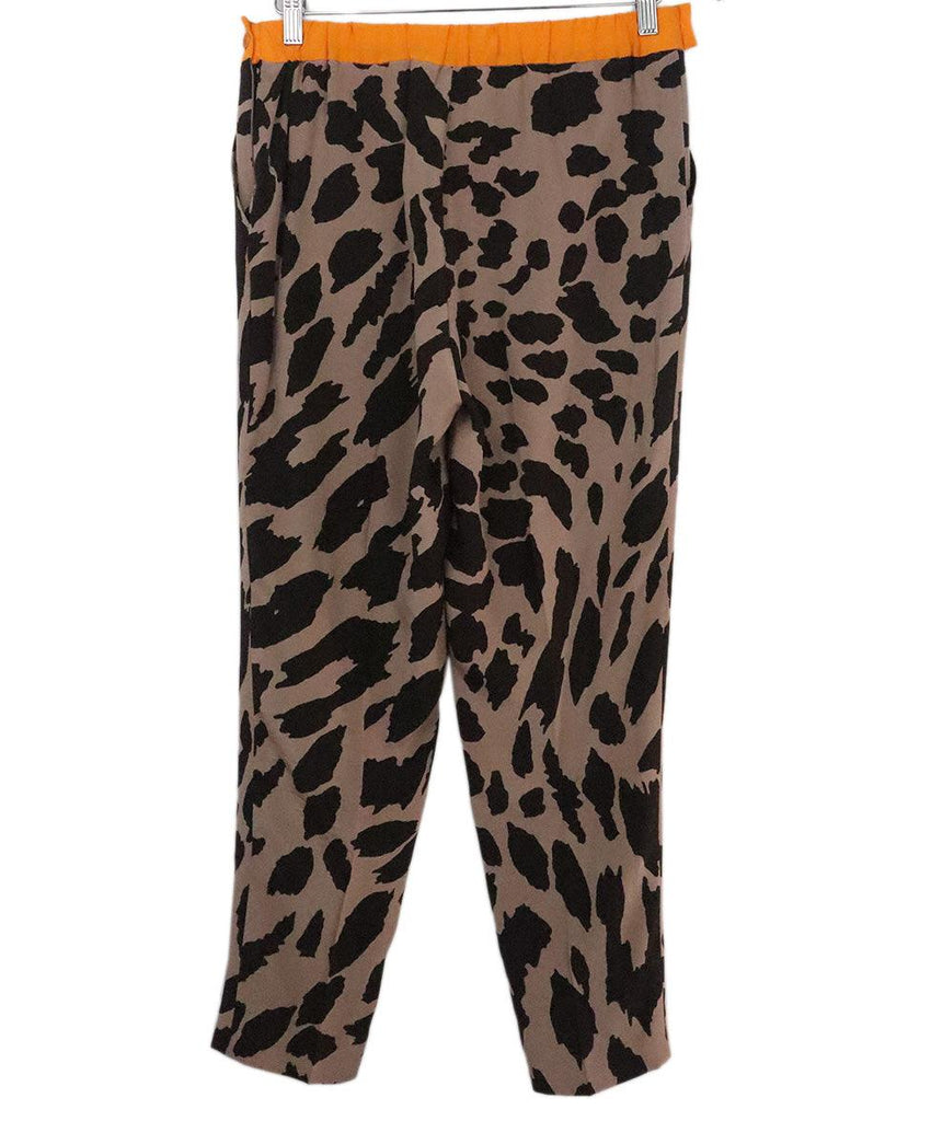 Escada Brown & Orange Animal Print Pants sz 6 - Michael's Consignment NYC