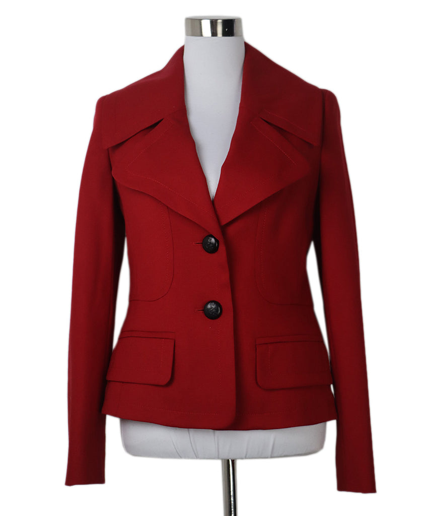 Escada Red Wool Jacket 