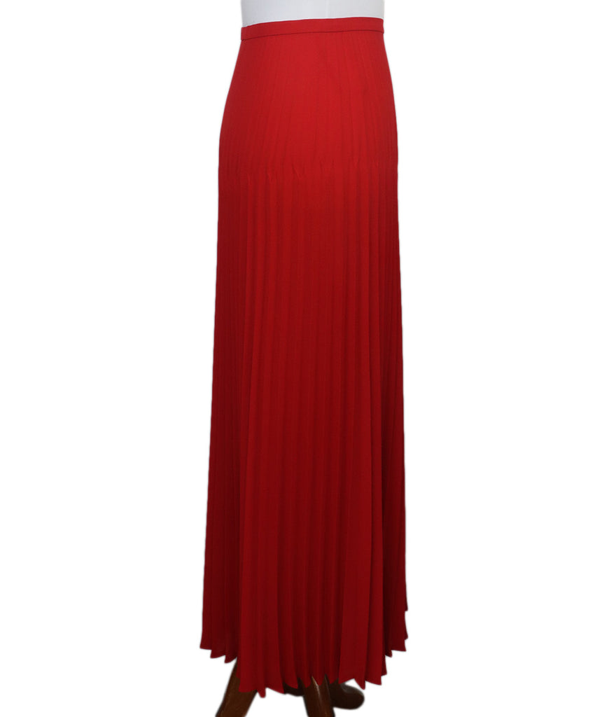 Escada Red Pleated Polyester Skirt 1