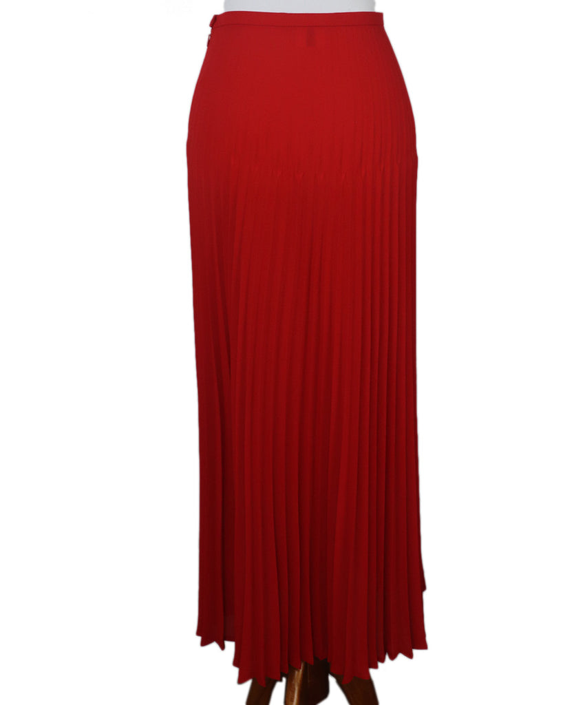 Escada Red Pleated Polyester Skirt 2