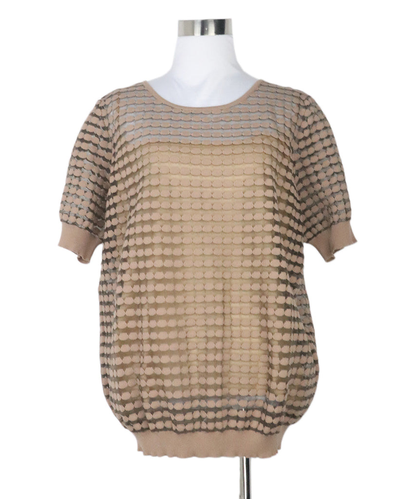 Escada Tan Mesh Top 