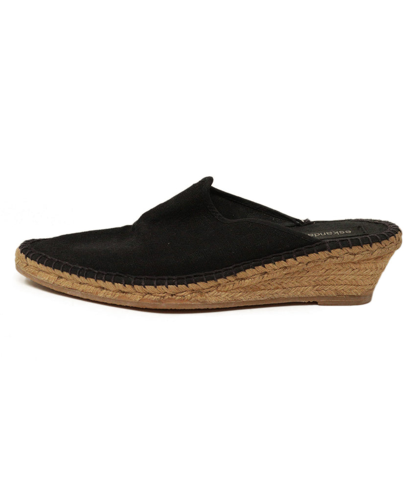 Eskandar Black Linen Espadrilles 1