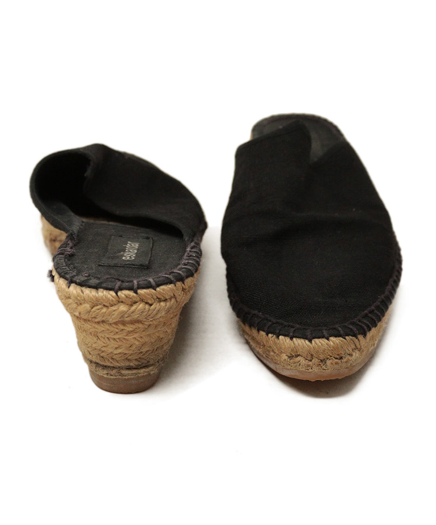 Eskandar Black Linen Espadrilles 2