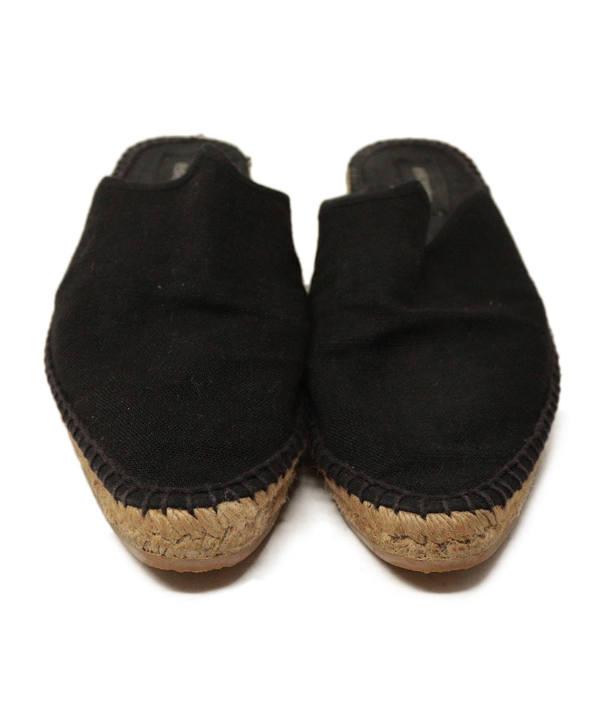 Eskandar Black Linen Espadrilles 3