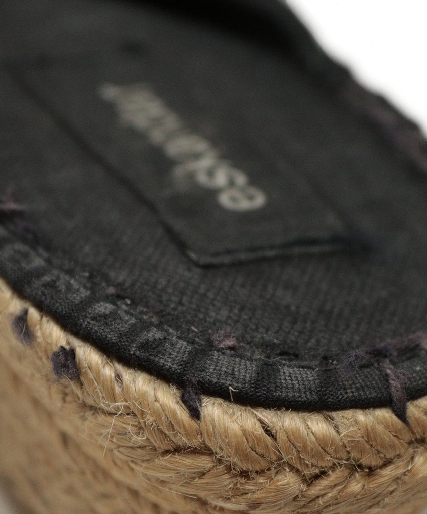 Eskandar Black Linen Espadrilles 5