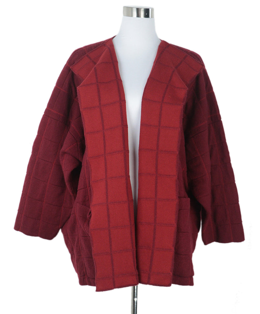 Eskander Burgundy Cashmere Cardigan 