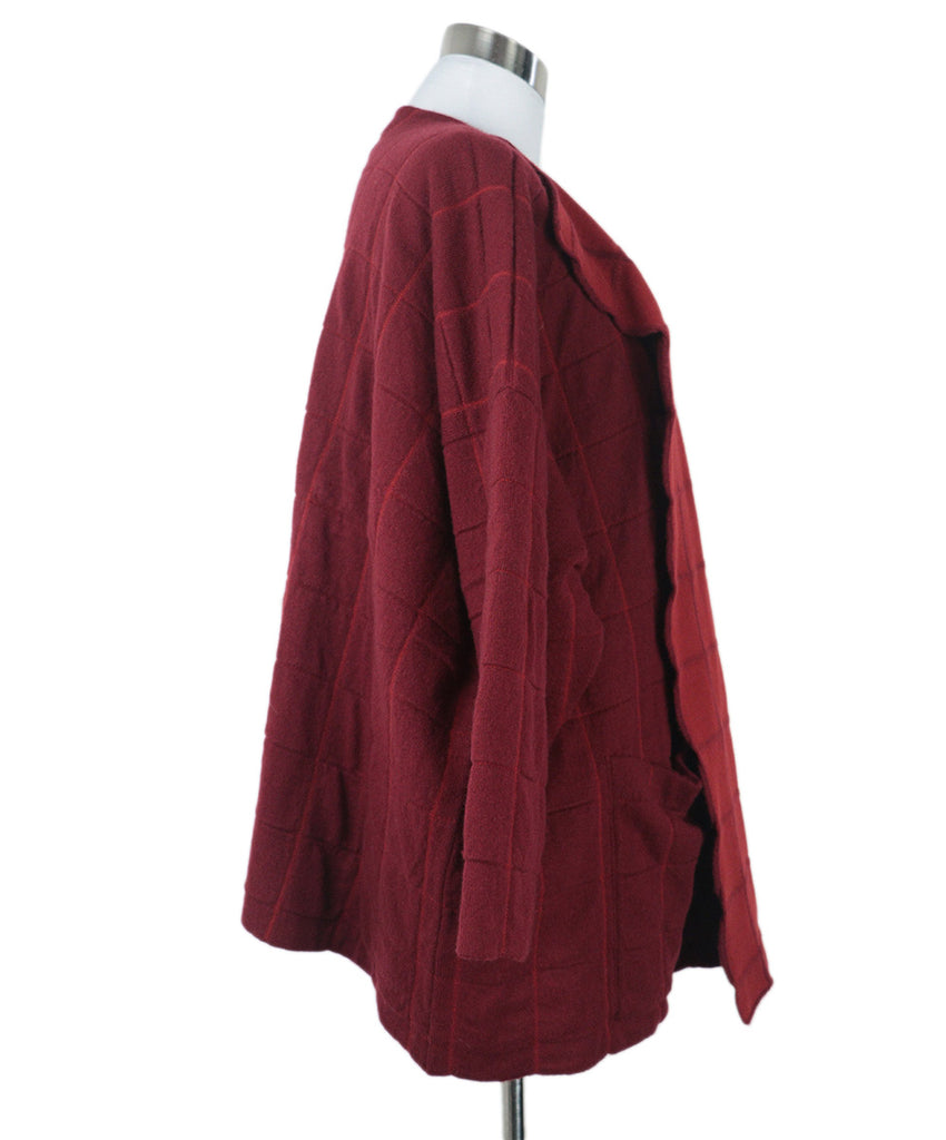 Eskander Burgundy Cashmere Cardigan 1