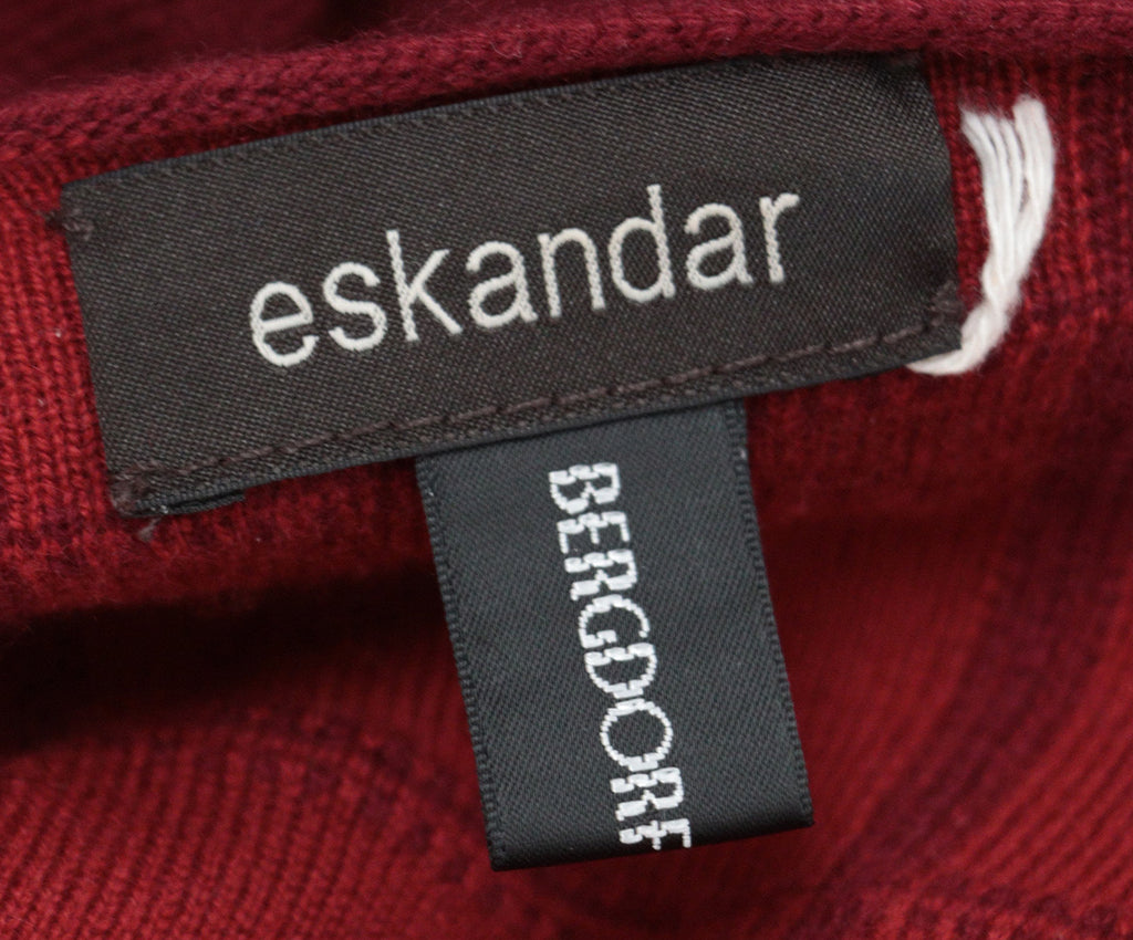 Eskander Burgundy Cashmere Cardigan 3