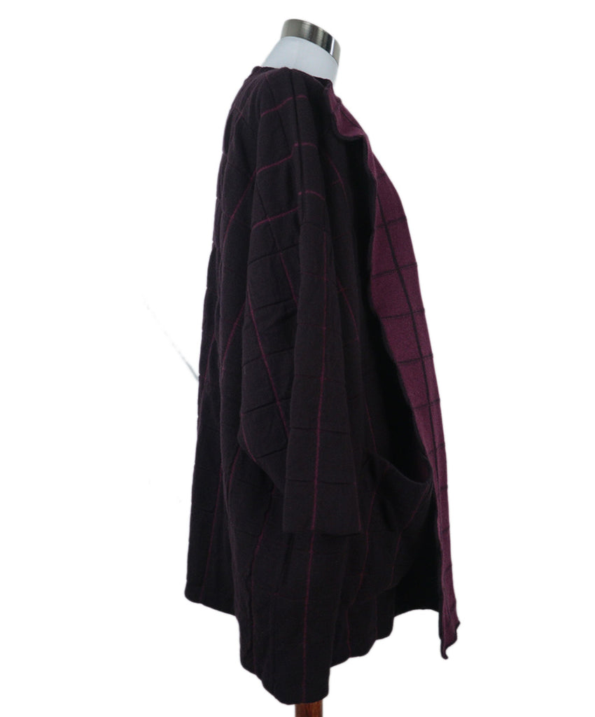 Eskandar Purple & Plum Cashmere Cardigan 1