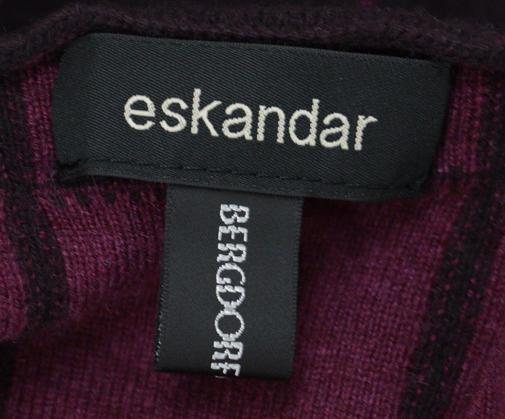 Eskandar Purple & Plum Cashmere Cardigan 3