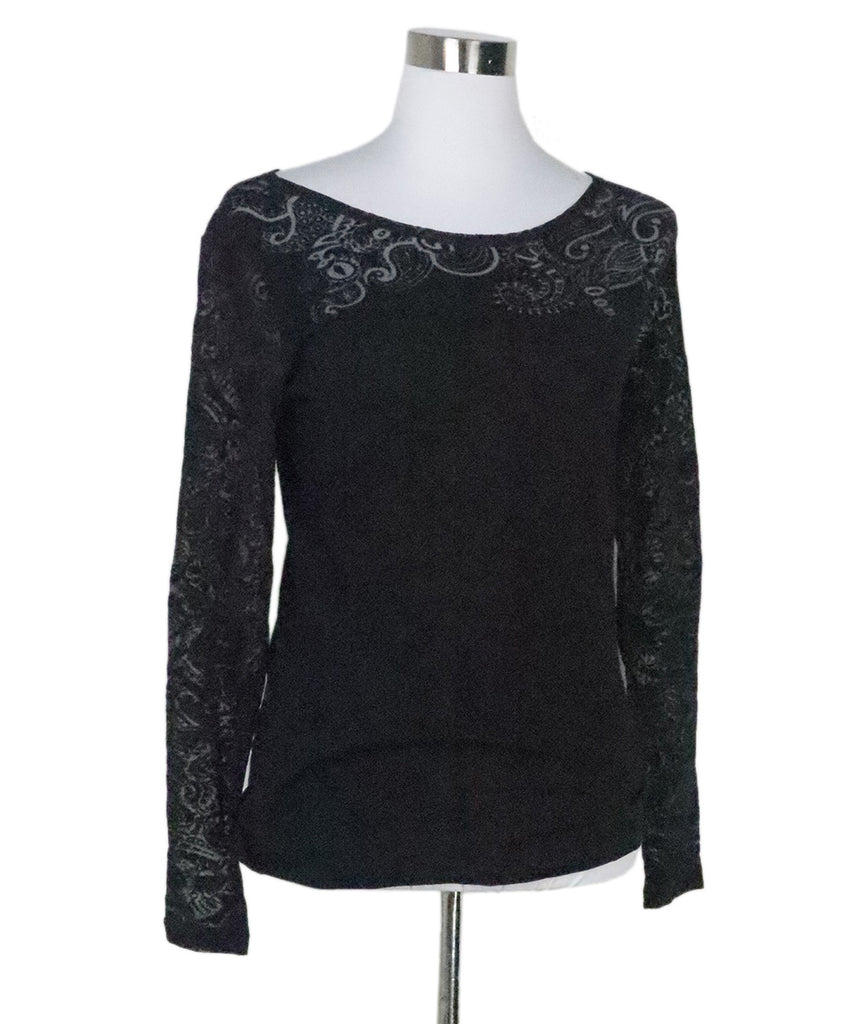 Etro Black Paisley Illusion Top 