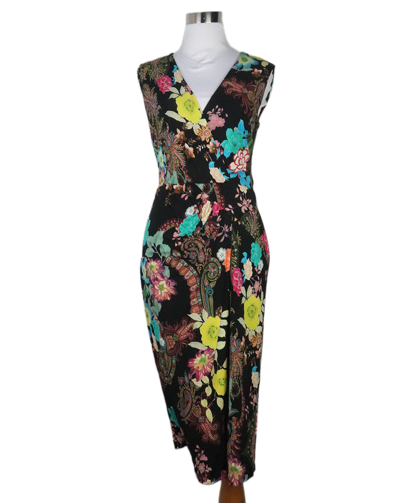 Etro Black & Multicolor Print Dress 