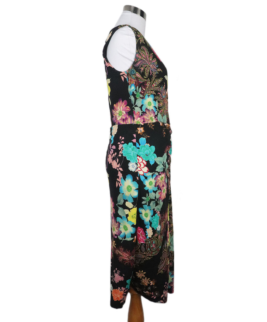 Etro Black & Multicolor Print Dress 1