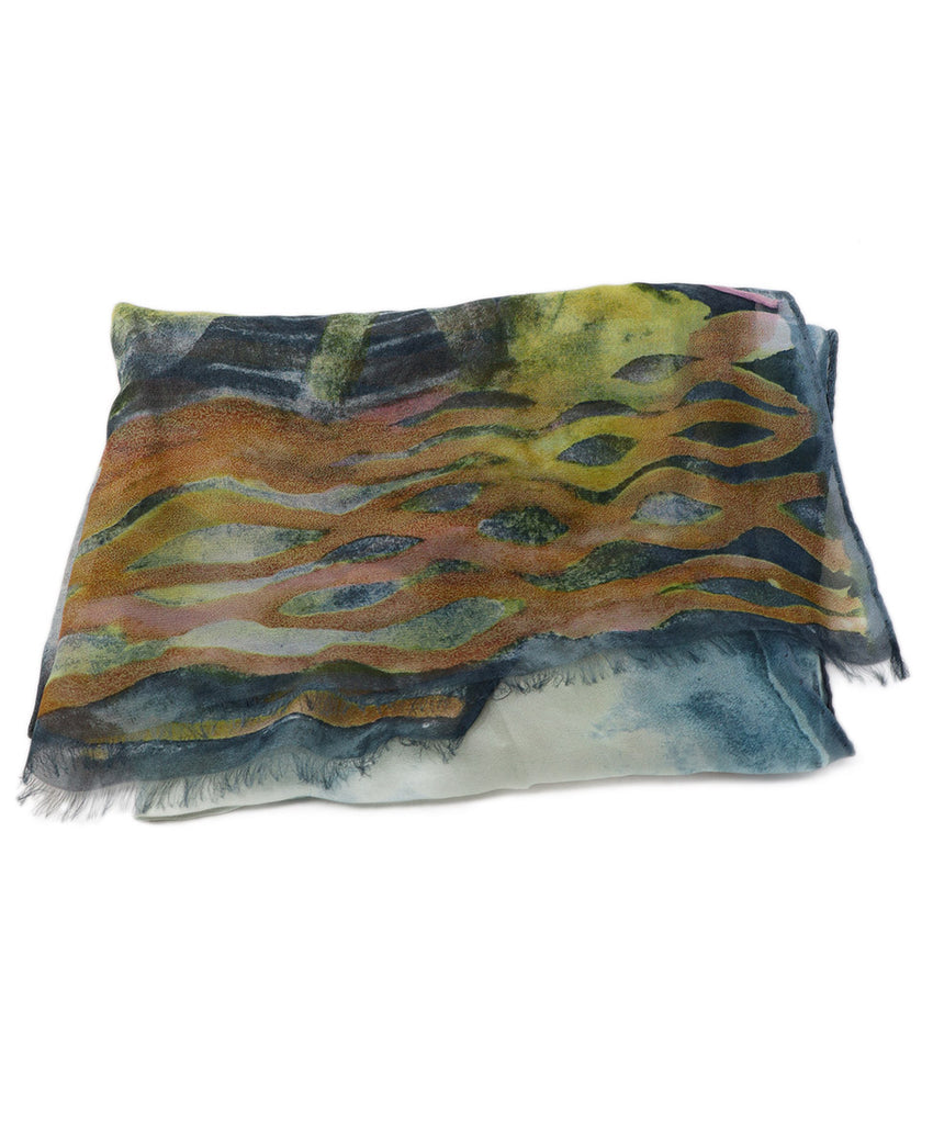 Etro Multicolor Print Silk Scarf 2