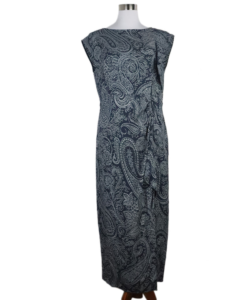 Etro Navy & White Print Dress 