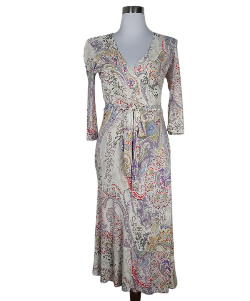 Etro White Print Dress 