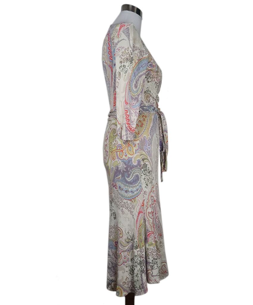 Etro White Print Dress 1