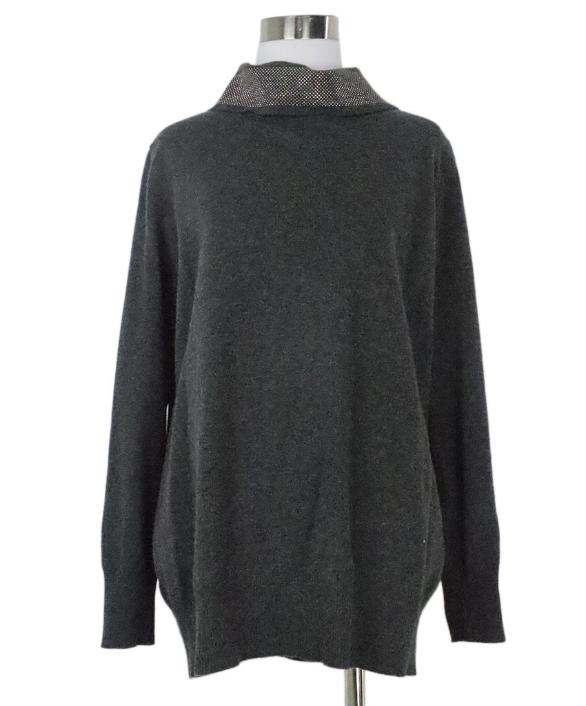 Fabiana Filippi Grey Studded Sweater 