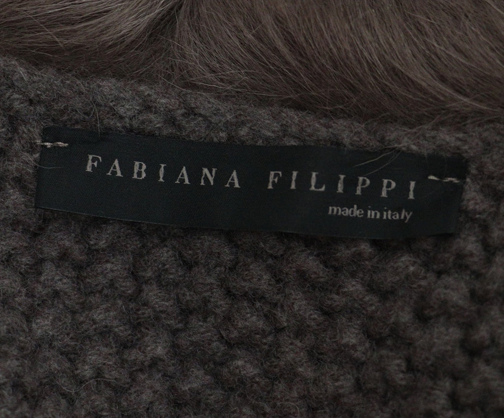 Fabiana Filippi Taupe Brown Cashmere Cardigan 3