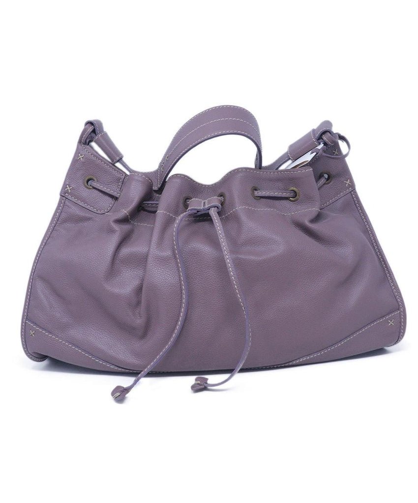 Farhi Mauve Leather Shoulder Bag 