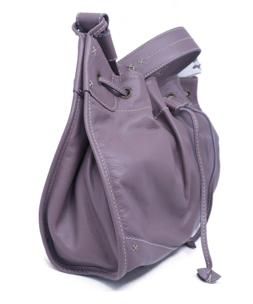 Farhi Mauve Leather Shoulder Bag 1