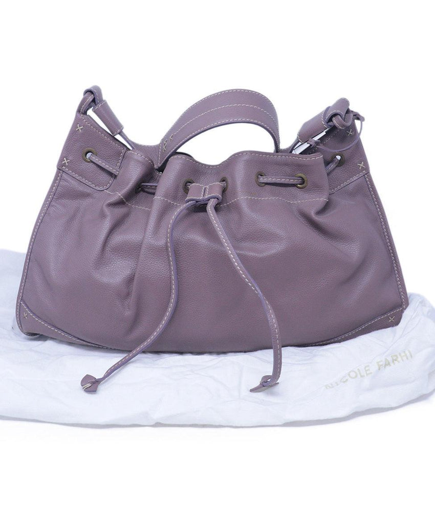 Farhi Mauve Leather Shoulder Bag 3