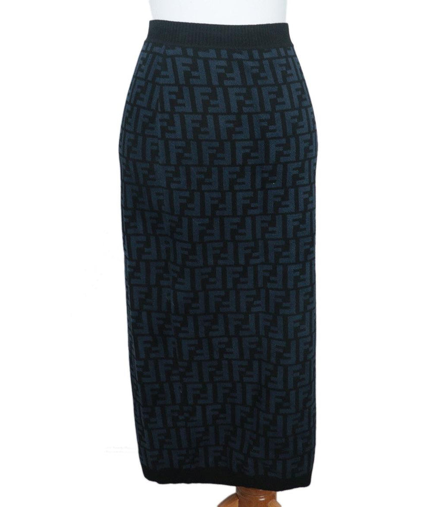 Fendi Navy & Black Logo Skirt Set 5