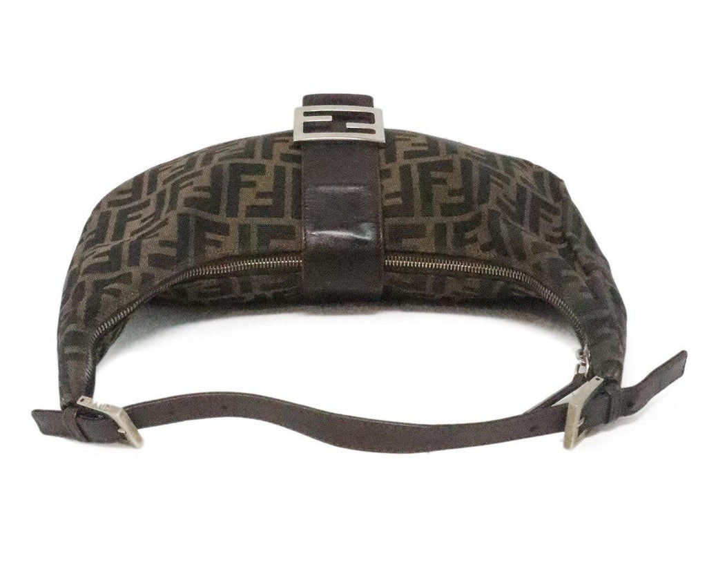 Fendi Brown & Black Monogram Croissant Shoulder Bag 4