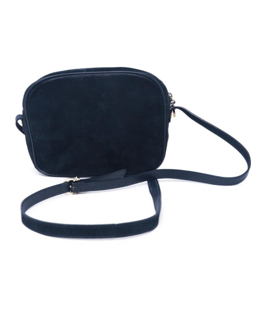 Ferragamo Vintage Black & Navy Suede Crossbody 2