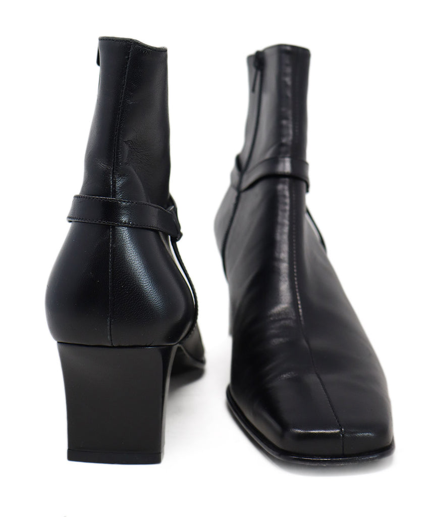 Ferragamo Black Leather Booties 2