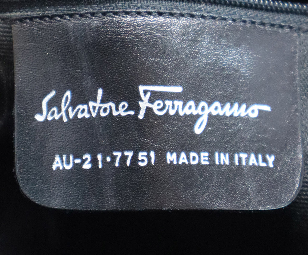 Ferragamo Black Patent Shoulder Bag 6