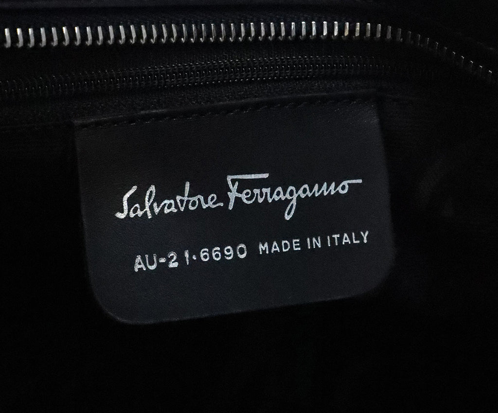 Ferragamo Blue Grosgrain Shoulder Bag 7