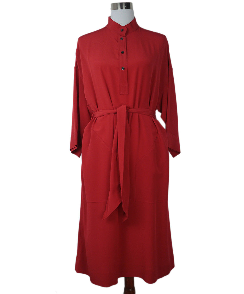 Ferragamo Red Silk Dress 