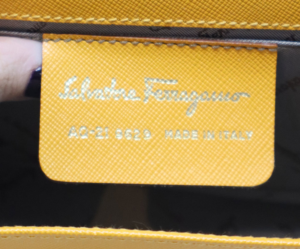 Ferragamo Marigold Leather Shoulder Bag 7