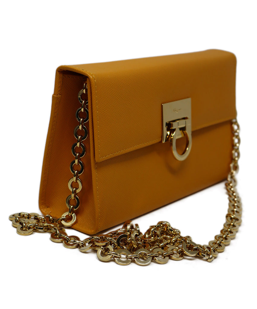 Ferragamo Marigold Leather Shoulder Bag 1