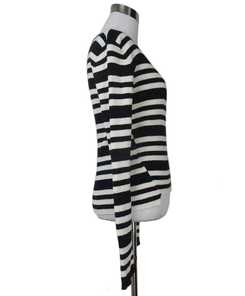 Frame B&W Striped Cashmere Sweater 1