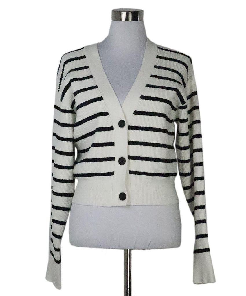 Frame B&W Striped Cardigan 