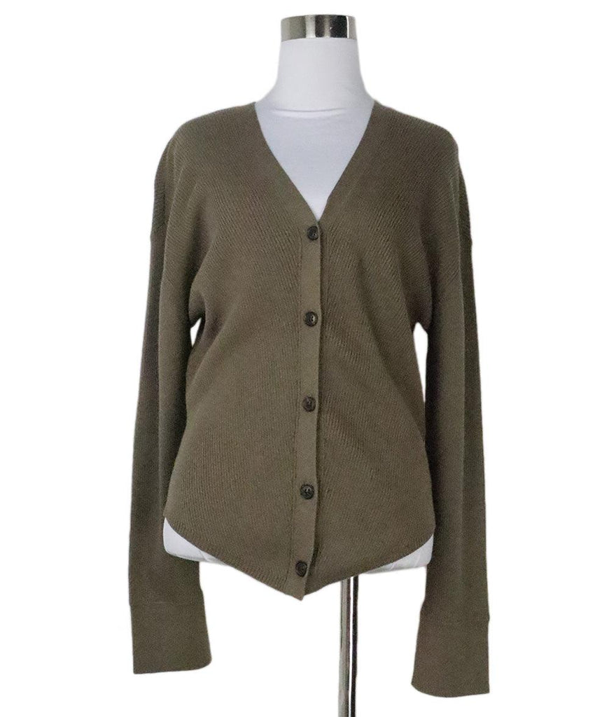 Frame Olive Ribbed Cardigan 