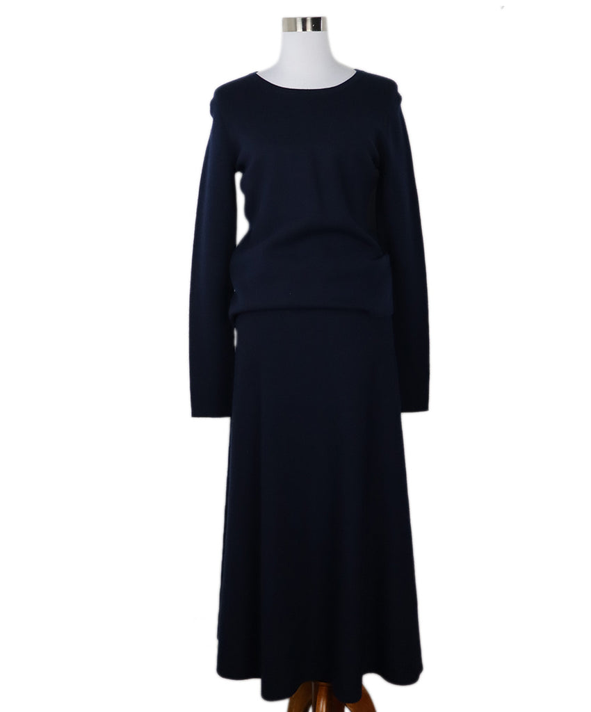 Gabriela Hearst Navy Cashmere Skirt Set 2