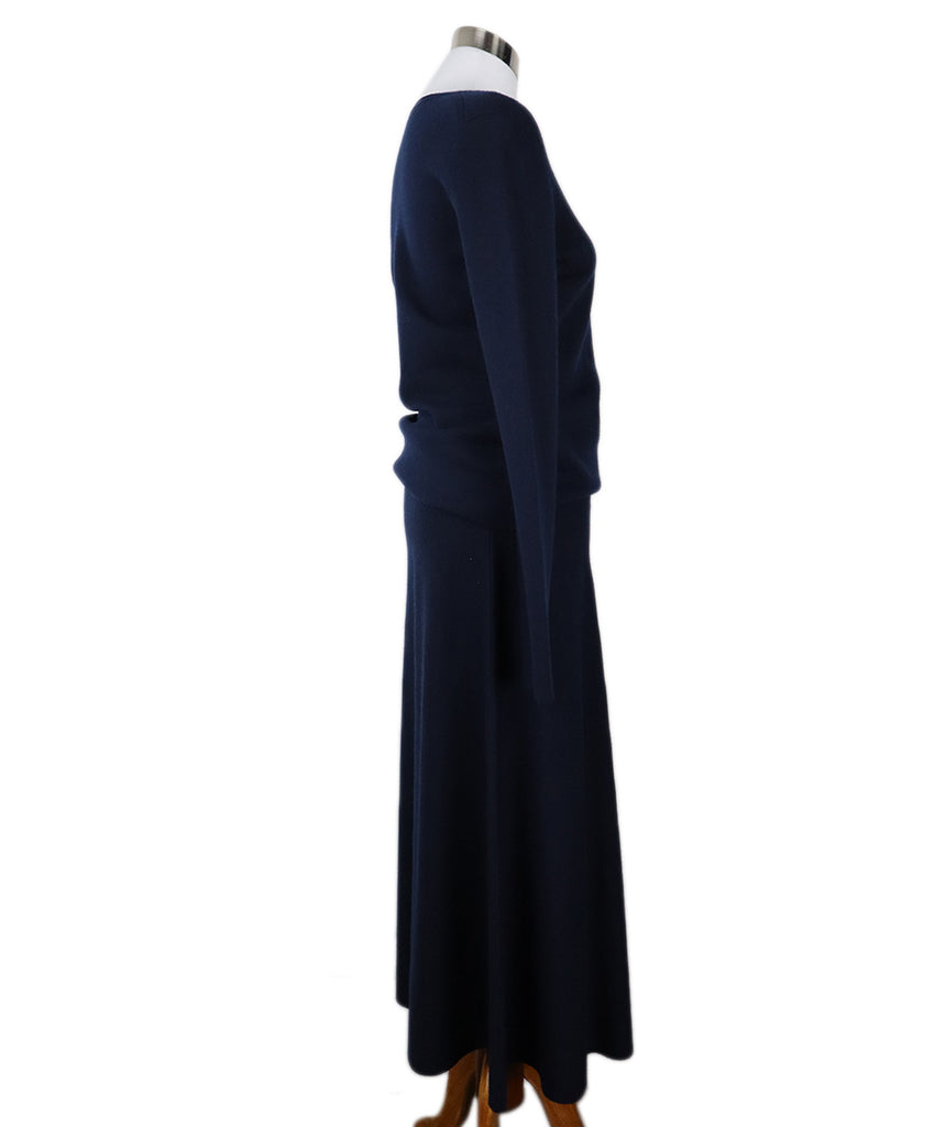 Gabriela Hearst Navy Cashmere Skirt Set 1