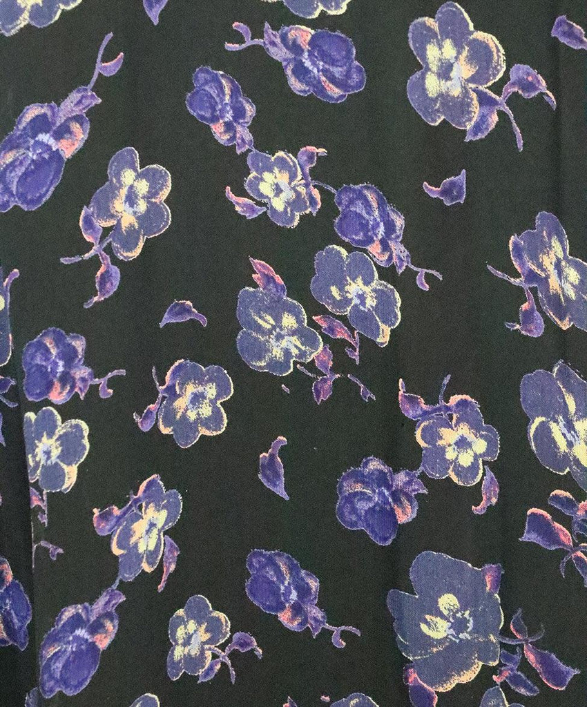 Ganni Black & Purple Floral Print Dress 5